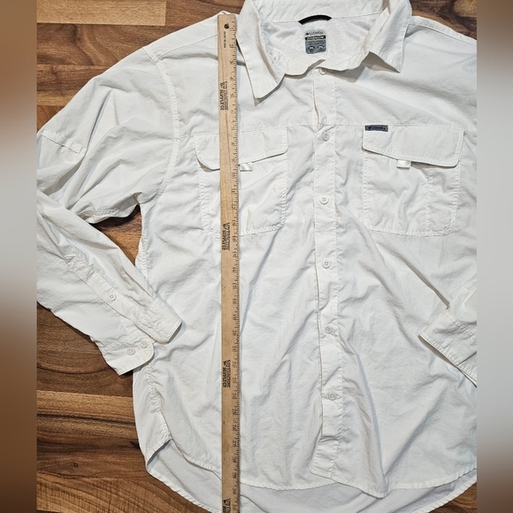 Columbia Titanium White Long Sleeve Outdoor Fishing Hiking Shirt XXL 2XT Nylon - Picture 5 of 8